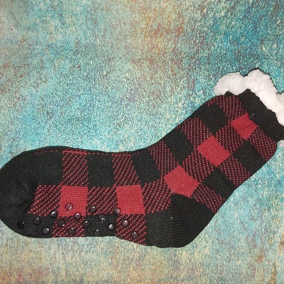 Buffalo Plaid Slipper Socks - Picture 1 of 1